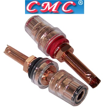 CMC-858-L-PCUR Red Copper Plated, long binding posts (Pair)