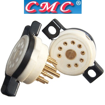 CMC Ceramic B9A Chassis mount valve base - DISCONTINUED
