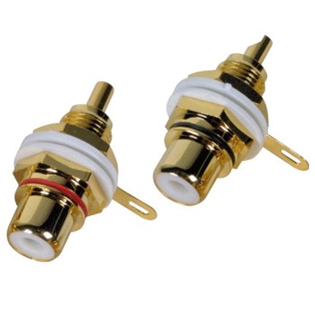 Gold plated Insulated RCA sockets