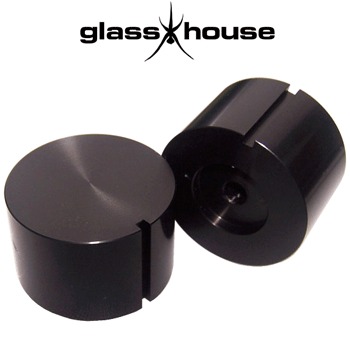 Glasshouse black knob 40mm diameter - DISCONTINUED