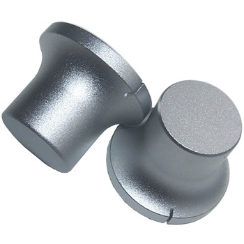 Silver "hat" knob 34mm diameter - DISCONTINUED