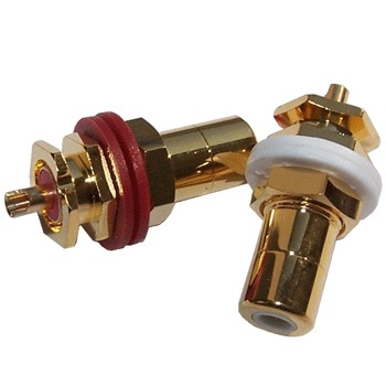 622FG: gold plated RCA sockets - DISCONTINUED