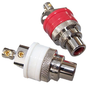 High quality Copper, rhodium plated RCA sockets - DISCONTINUED
