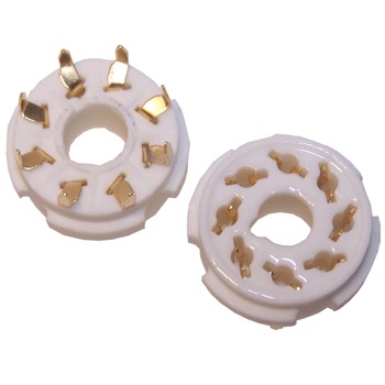 SK8CP1-F-G: pcb mount octal, valve base, gold plated