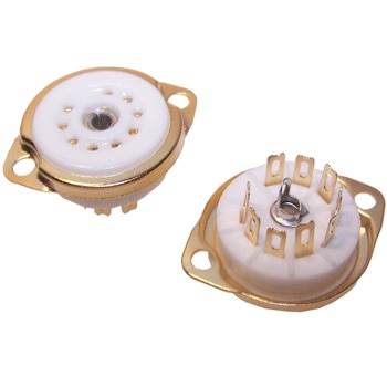 SK9CC22-G: chassis mount B9A, valve base, gold plated