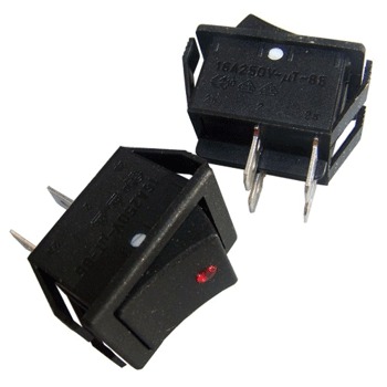 Mains on-off rocker switch DPST Neon indicator