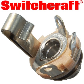 Switchcraft 1/4 inch Mono Open Frame Jack Socket, tipped version
