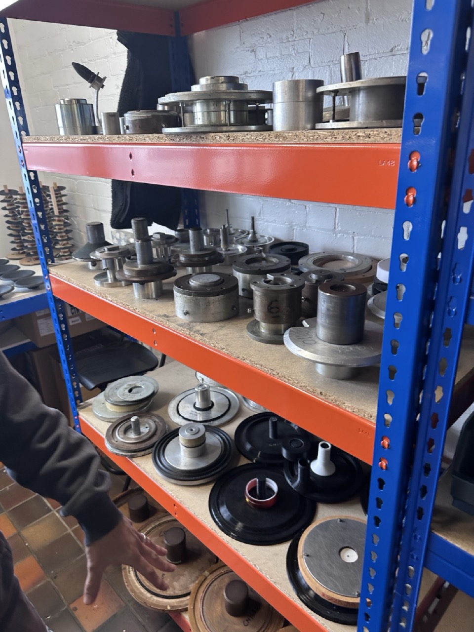 Various sizes of jigs to assist in the glueing process.