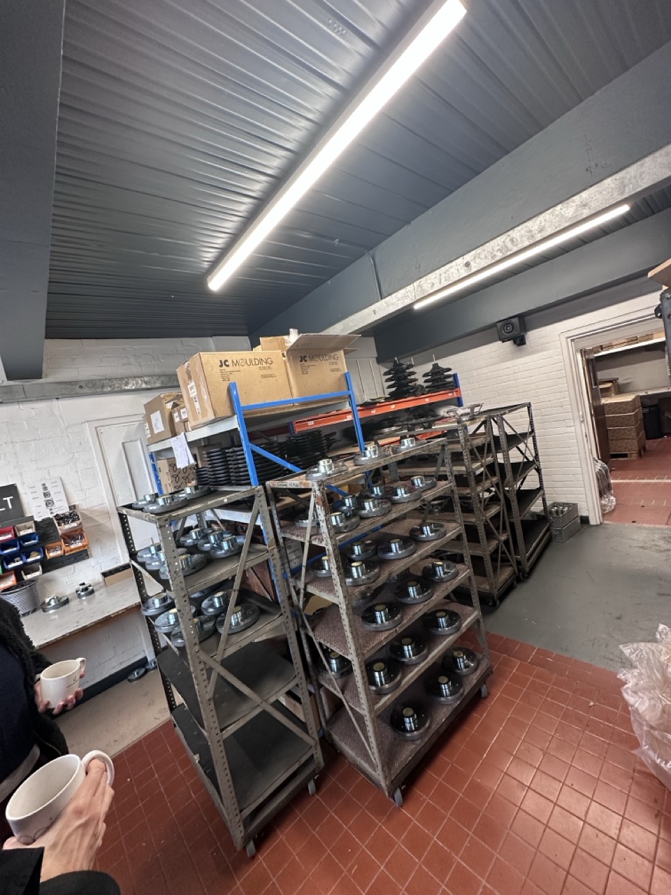 The "hardware" room, lots of magnets being prepped.