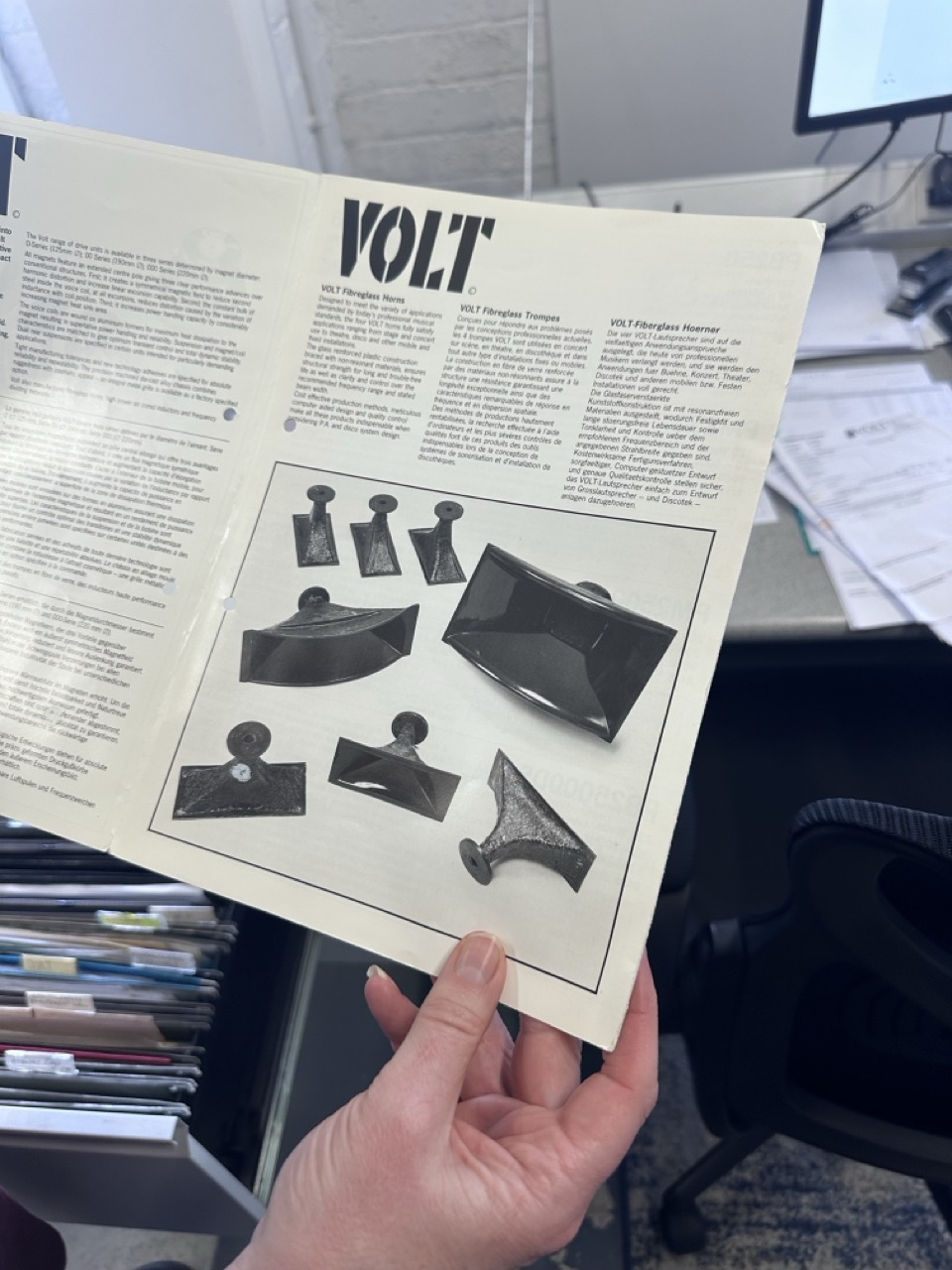 A vintage VOLT pamphlet showing their cast flare horns (sadly no longer available).