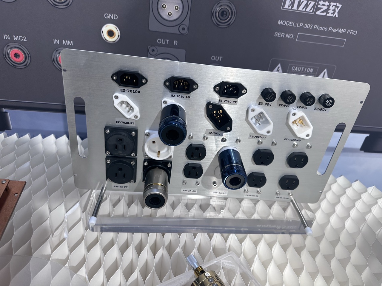 An EIZZ display case, a popular connector maker who I have yet to meet in person... Oh well.