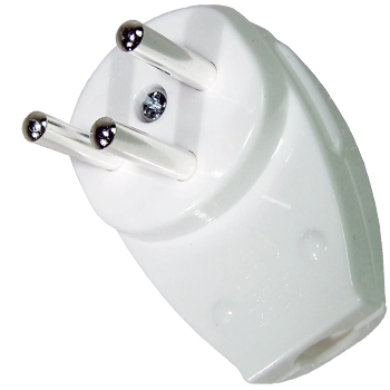 Israeli mains plug Silver plated