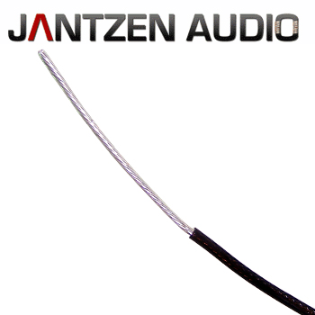 006-0045: Jantzen Silver Plated Copper Wire Speaker Cable, AWG 16, BLACK, 1 metre