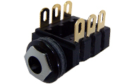 1/4 Inch Stereo Switched Jack Socket Gold Plated
