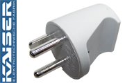 Kaiser Danish Mains Plug, Silver Plated