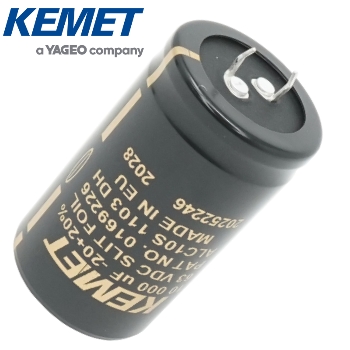 ALC10S-030: 10000uF 63Vdc Kemet Slit Foil Electrolytic Capacitor