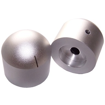 Aluminium round top silver knob (30mm dia.) - DISCONTINUED