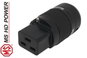 MS HD Power MSC19RRh C19 IEC Plug, Rhodium-plated