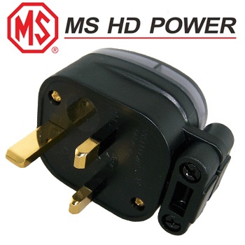 MS HD Power MS328G 13A UK mains plug, Gold plated
