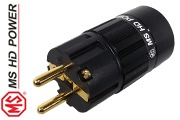 MS HD Power Schuko (EU) mains plug, Gold plated
