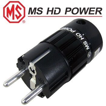 MS HD Power Schuko (EU) mains plug, Rhodium plated