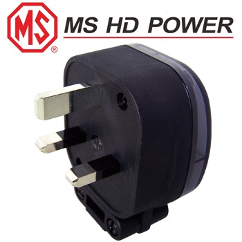 MS HD Power MS328Rh 13A UK mains plug, Rhodium-plated