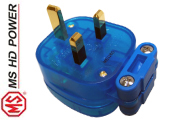 MS HD Power MS328G Blue 13A UK mains plug, Cryo'ed, Gold Plated