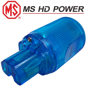MS9315SK: MS HD Power Blue IEC Plug, Cryo'ed, Silver Plated