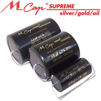 Mundorf MCap Supreme Silver Gold Oil Capacitors