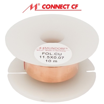 FOL.CU-11.5x0.07: Mundorf Copper Foil 11.5mm width x 0.07mm uninsulated (10m)