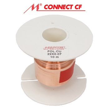 FOL.CU-22x0.07: Mundorf Copper Foil 22mm width x 0.07mm uninsulated (10m)