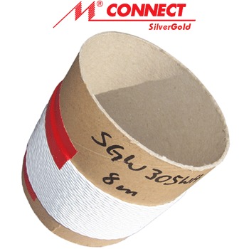 SGW305YE: Mundorf wire, 3x0.5mm 99%silver/1%gold twist cable - YELLOW PTFE Sheathing