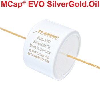 Mundorf MCap EVO Silver Gold Oil Capacitors