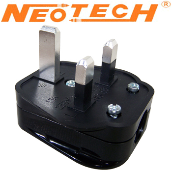 NC-411S: Neotech copper UK Mains plug, silver plated, Cryo treated