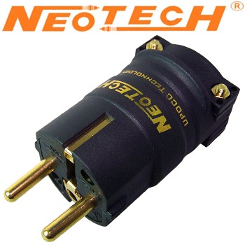 Neotech NC-P312G, UP-OCC copper Schuko (EU) plug, gold plated