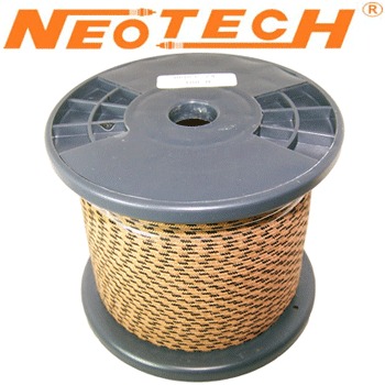 BRDCC-24: Neotech flat braid LITZ copper wire in cotton (1m)