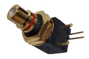 Low cost high quality Right angled gold plated RCA sockets