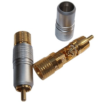 M02GS: 3 screw RCA plug (pair)