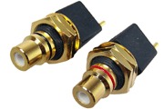 Low cost high quality straight gold plated RCA sockets 