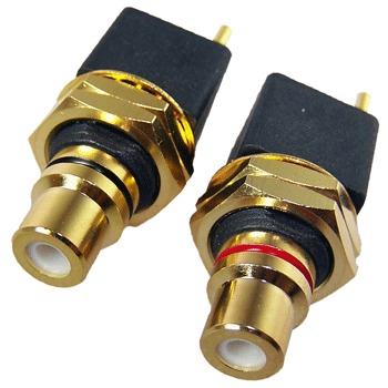 Low cost high quality straight gold plated RCA sockets 