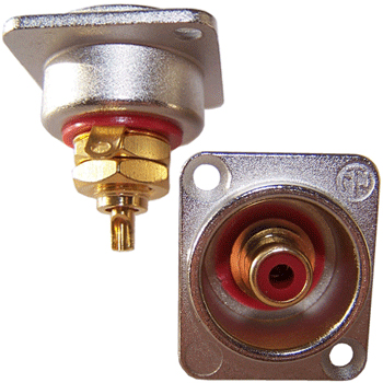 Insulated RCA socket in XLR housing (red only)