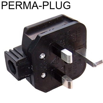 UK Permaplug Silver Plated Mains Plug