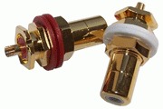 622FG: gold plated RCA sockets - DISCONTINUED