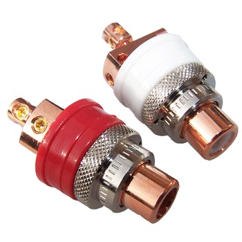 High quality Copper RCA sockets (pair)