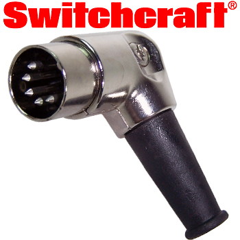 Shielded Right Angle 5-pin Din Plug - Naim type