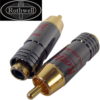 Rothwell In-Line RCA Attenuator, standard -10dB version (pair)