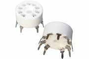 SK9CP18: Matt white ceramic PCB mount B9A valve base