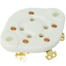 Ceramic UX5, Gold plated, Chassis mount valve base