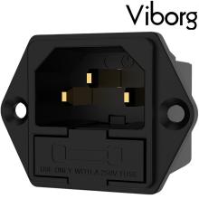 Viborg VI09 Pure Copper IEC inlet socket with fuse tray