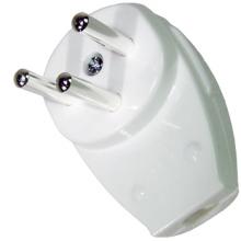 Israeli mains plug silver plated